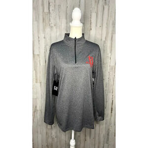 NWT NBA Ultra Game Houston Rockets Men's Quarter-Zip Pullover‎ Gray Size Small
